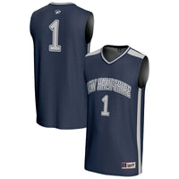 #1 New Hampshire Wildcats Lightweight Collegiate Basketball Fashion Jersey - Navy