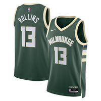 Milwaukee Bucks Icon Edition Swingman Jersey - Hunter Green - Ryan Rollins