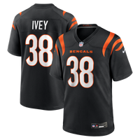 Cincinnati Bengals DJ Ivey Black Team Game Jersey