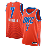 Oklahoma City Thunder Statement Edition Swingman Jersey - Orange - Chet Holmgren