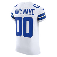 Dallas Cowboys White Elite Custom Jersey