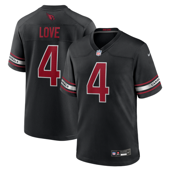 Arizona Cardinals Jeremiyah Love Black Alternate Game Player Jersey