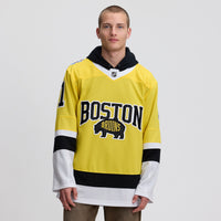 Boston Bruins Jeremy Swayman Gold 2026 NHL Stadium Series Premium Jersey