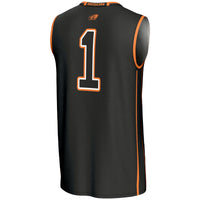 #1 Bucknell Bison Lightweight Basketball Fashion Jersey - Black