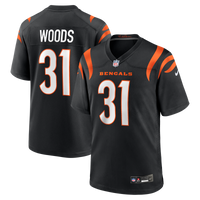 Cincinnati Bengals Ickey Woods Black Retired Player Game Jersey