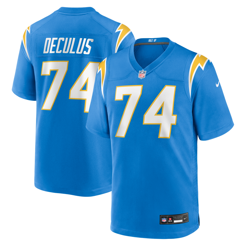 Los Angeles Chargers Austin Deculus Powder Blue Team Game Jersey