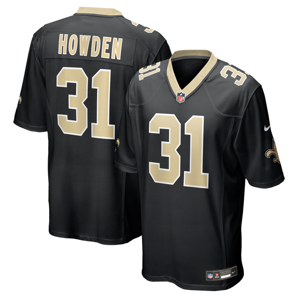 New Orleans Saints Jordan Howden Black Team Game Jersey