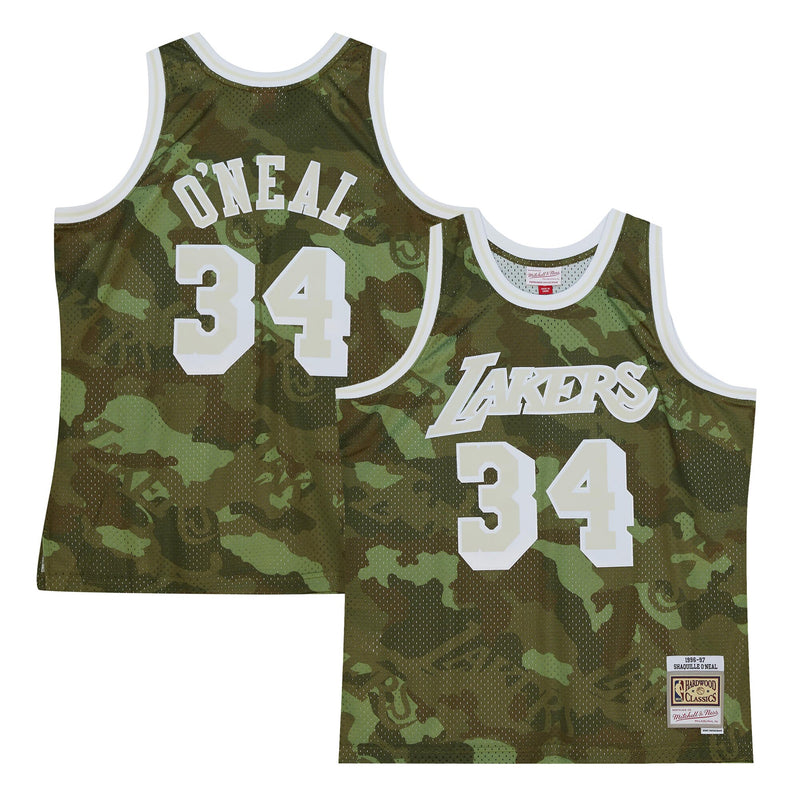 Los Angeles Lakers NBA Shaquille O'Neal Ghost Green Camo Swingman Jersey