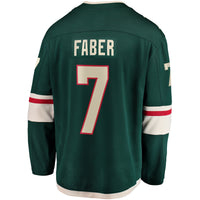 Minnesota Wild Brock Faber Green Home Breakaway Player Jersey