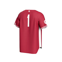 #1 Oklahoma Sooners Lightweight Baseball Jersey - Crimson