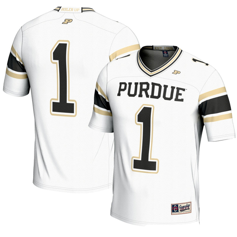 #1 Purdue Boilermakers Endzone Football Jersey - White