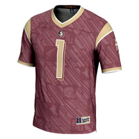 Florida State Seminoles #1 Garnet Highlight Print Football Fashion Jersey