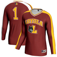 Loyola Chicago Ramblers #1 Lightweight Volleyball Fashion Jersey - Maroon