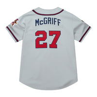 Atlanta Braves Fred McGriff Gray 1995 Throwback Authentic Jersey