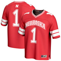 #1 Nebraska Huskers Lightweight Collegiate Football Fashion Jersey - Scarlet
