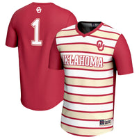 #1 Oklahoma Sooners Lightweight Soccer Fashion Jersey - Crimson