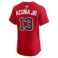 Atlanta Braves Ronald Acuña Jr. Red Alternate 2 Elite Jersey