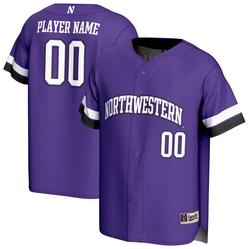 Northwestern Wildcats Personalized Collegiate Baseball Fashion Jersey - Purple