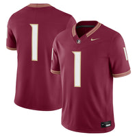 #1 Florida State Seminoles Home Stitched Limited Jersey - Garnet
