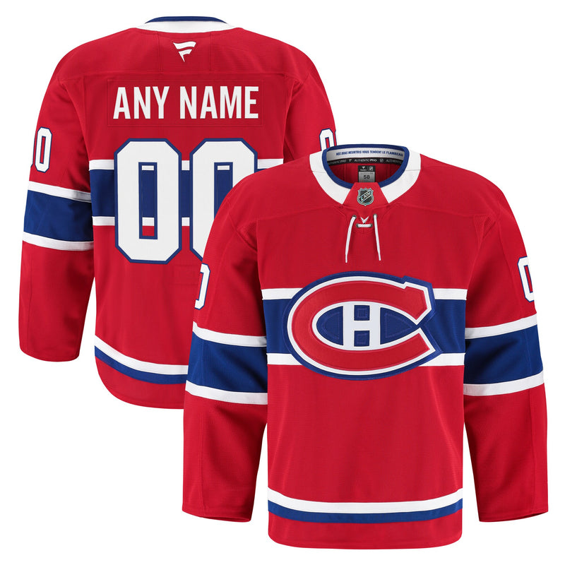 Montreal Canadiens Red Home Authentic Pro Custom Jersey