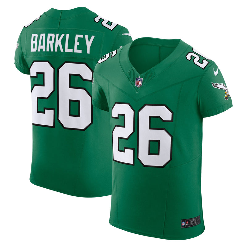 Philadelphia Eagles Saquon Barkley Kelly Green Alternate Elite Jersey