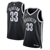 Brooklyn Nets Icon Edition Swingman Jersey - Black - Nic Claxton