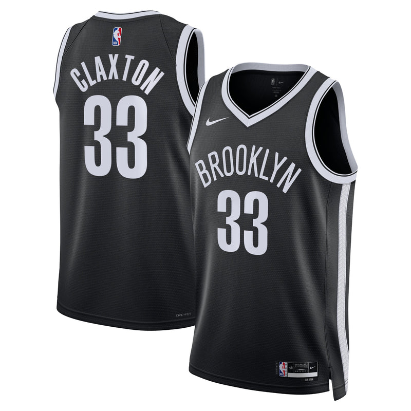 Brooklyn Nets Icon Edition Swingman Jersey - Black - Nic Claxton