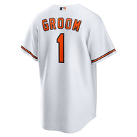 Baltimore Orioles White #1 Groom Home Replica Jersey