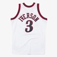 Philadelphia 76ers Allen Iverson 1997 Authentic Jersey - White