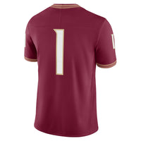 #1 Florida State Seminoles Home Stitched Limited Jersey - Garnet