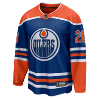 Edmonton Oilers Curtis Lazar Royal Home Breakaway Jersey