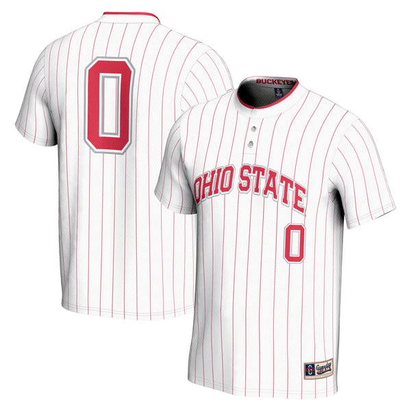 #0 Ohio State Buckeyes Lightweight Softball Jersey - White