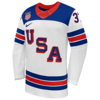 Connor Hellebuyck White US Hockey 2026 Away Replica Jersey