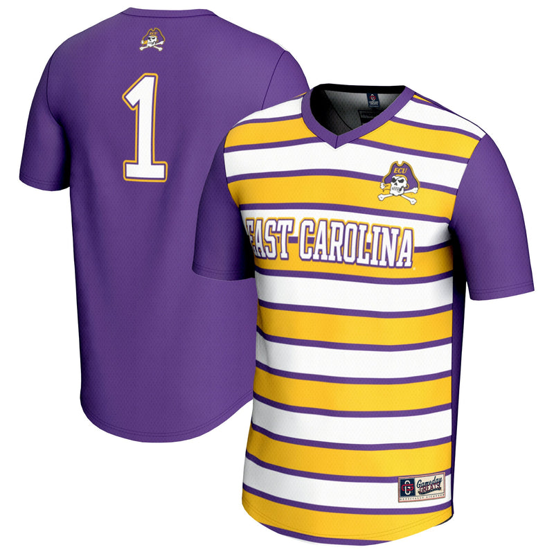 #1 ECU Pirates Lightweight Soccer Fashion Jersey - Purple