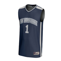 #1 New Hampshire Wildcats Lightweight Collegiate Basketball Fashion Jersey - Navy