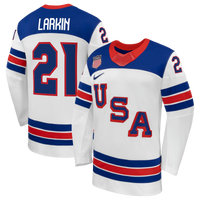 Dylan Larkin White US Hockey 2026 Away Replica Jersey