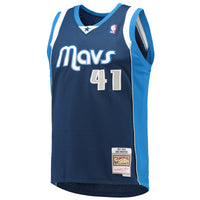 Dirk Nowitzki Navy Dallas Mavericks 2011/12 Hardwood Classics Swingman Jersey