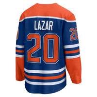 Edmonton Oilers Curtis Lazar Royal Home Breakaway Jersey