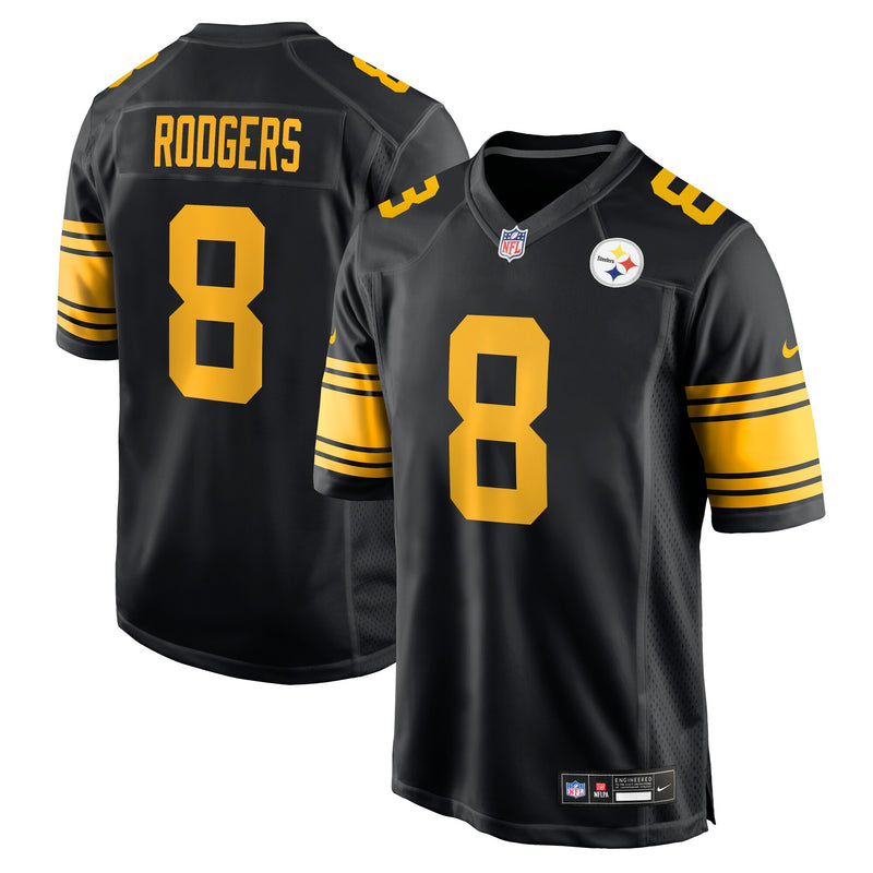 Pittsburgh Steelers Aaron Rodgers Black Alternate Game Jersey