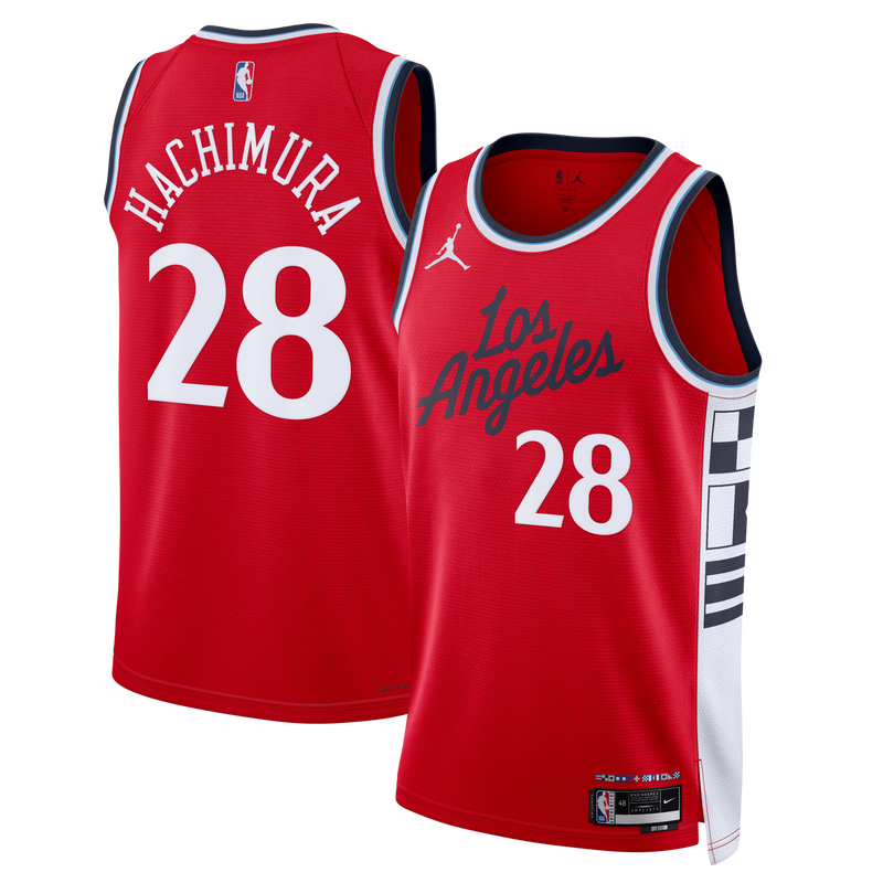 LA Clippers Statement Edition Swingman Jersey - Red - Rui Hachimura