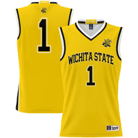 Wichita State Shockers #1 Basketball Jersey - Yellow