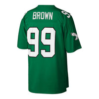 Philadelphia Eagles Jerome Brown Kelly Green Big & Tall 1990 Retired Player Replica Jersey