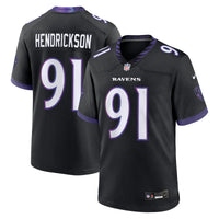 Baltimore Ravens Trey Hendrickson Black Alternate Game Jersey