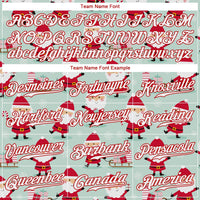 Custom Baseball Jersey - Green Red-White Christmas 3D Authentic