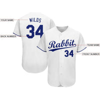 Custom Baseball Jersey - White Royal