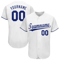 Custom Baseball Jersey - White Royal