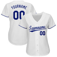 Custom Baseball Jersey - White Royal
