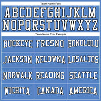Custom Basketball Jersey - Light Blue White-Black Authentic Throwback
