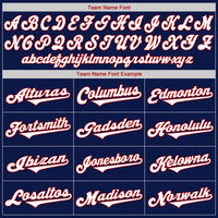 Custom Baseball Jersey - Navy White-Red Authentic