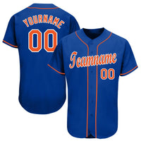 Custom Baseball Jersey - Royal Orange-White